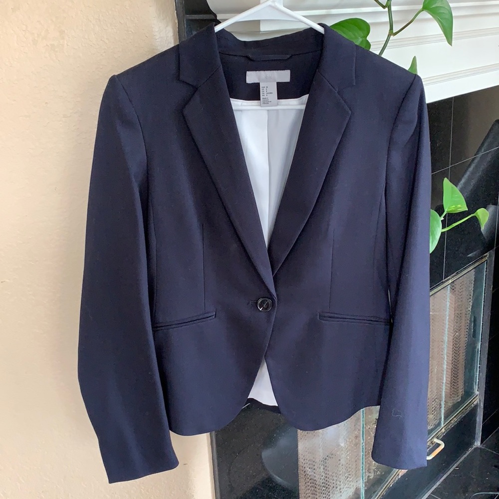H&M navy blazer - size 8